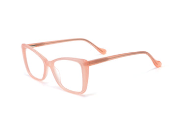 Women Urban Eyeglasses: Tina -Pink - SpaceSMART Eye Clinic (Diagonal View)